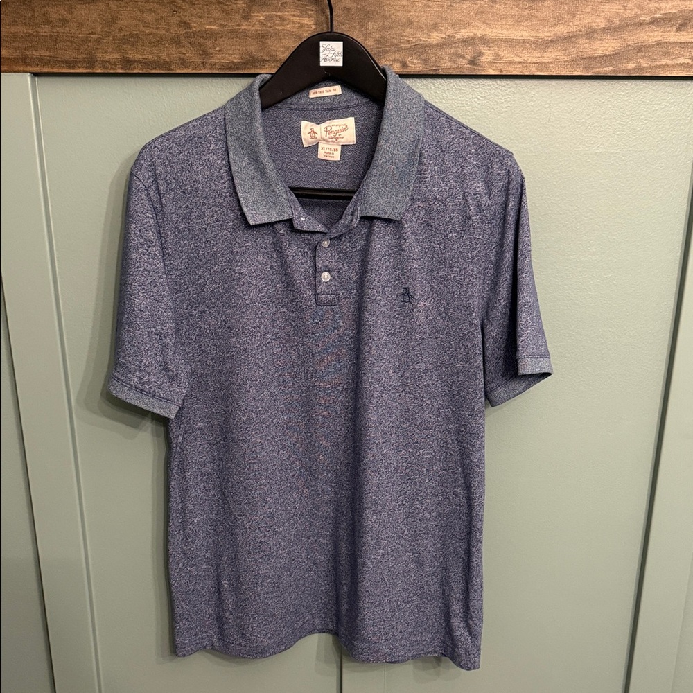 Original Penguin Men's Blue Polo Shirt XL